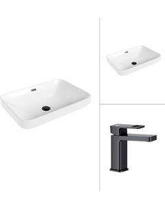 Умывальник со смесителем Lauter 21441B + Cascade 21СК655BS