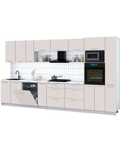 Кухонный гарнитур Интерлиния Мила Gloss 3.8-ПМ1
