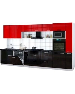 Кухонный гарнитур Интерлиния Мила Gloss 3.8-ПМ1