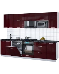 Кухонный гарнитур Интерлиния Мила Gloss 2.8-ПМ2