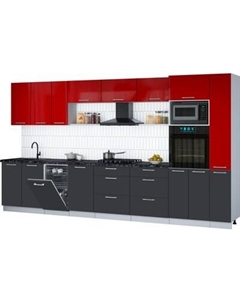 Кухонный гарнитур Интерлиния Мила Gloss 3.8-ПМ3