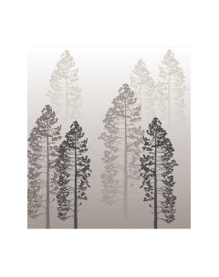 Шторка-занавеска для ванны JoyArty Деревья в тумане / sc_19688 Joyarty