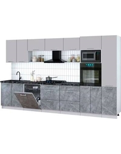 Кухонный гарнитур Интерлиния Мила Gloss 3.6-ПМ1