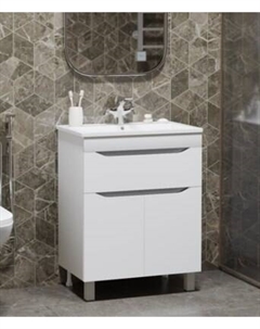 Тумба с умывальником Mixline Лайн-60 555462 + Luxe Fest 60 / FST60SLWB01