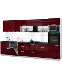 Кухонный гарнитур Интерлиния Мила Gloss 3.6-ПМ1-2