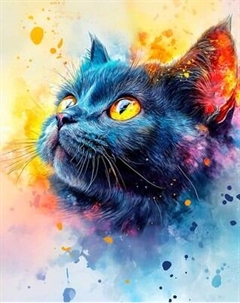 Набор алмазной вышивки Феникс+ Черный котенок / 70825 Feniks