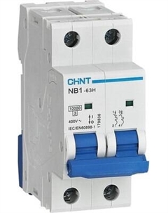 Выключатель автоматический Chint NB1-63H 2P 1А 10кА х-ка C (R) / 179823