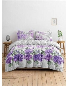 Комплект постельного белья Ночь нежна Гортензия Евро 50x70 / 20766-1+20312-24