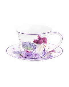 Чашка с блюдцем Elan Gallery Лаванда / 420153 Elan gallery
