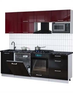 Кухонный гарнитур Интерлиния Мила Gloss 2.3-ПМ2