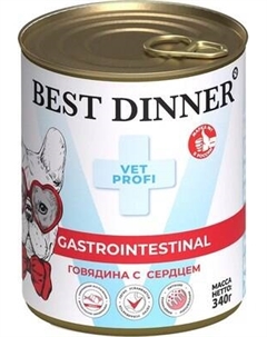 Влажный ветеринарный корм для собак Best Dinner Vet Profi Gastro Intestinal Говядина с сердцем Best dinner