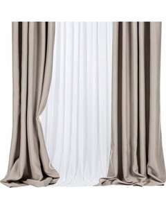 Комплект штор Mio Tesoro Блэкаут 150x250 + Гардина Soft Lines 306 400x250 Mio tesoro