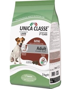 Сухой корм для собак Unica Classe для взрослых собак мелких пород ягненок