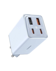 Сетевое зарядное устройство GaN6 Pro Fast Charger 2C+2U 65W P10162701313-00 (голубой) Baseus