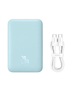 Внешний аккумулятор Magnetic Mini Air Wireless Fast Charge Power Bank 20W 10000mAh P10059001313-00 (голубой) Baseus