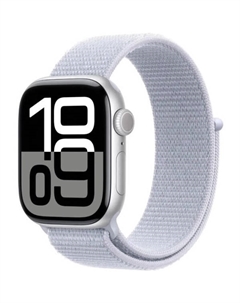Смарт-часы Watch Series 10 GPS 46мм Silver Al Сase Blue Cloud Sport Loop (MWWN3LW/A) Apple