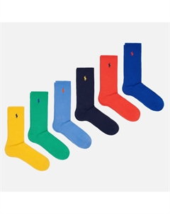 Комплект носков Solids Crew 6-Pack Polo ralph lauren