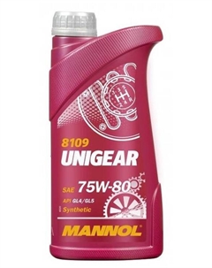 Трансмиссионное масло 8109 Unigear SAE 75W-80 API GL-4/GL-5 LS 1л Mannol