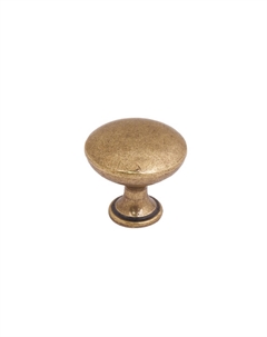 Ручка мебельная кнопка металлическая TERNI античная латунь Aks