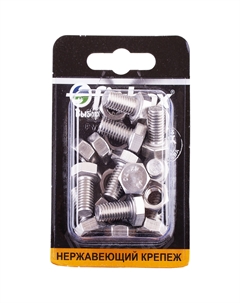 Болт нерж.DIN 933 М 8x16 с гайкой DIN934 10 шт Fixbox