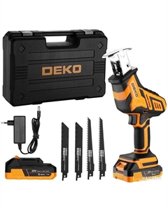 Сабельная пила DKRS20 085-1070 (с 2-мя АКБ, кейс) Deko