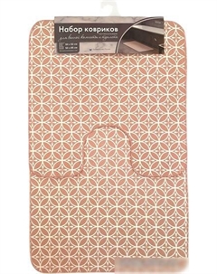 Набор ковриков 7060 002 (50x85, 50x52, противоскользящий, бежевый) Вилина