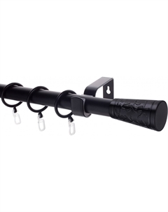 Карниз для штор Лайт Византия 25мм однорядный (черный матовый, 3 м) Sundays home