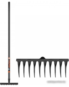 Грабли зубчатые C черным черенком 14 зубьев 1705-Ч Finland