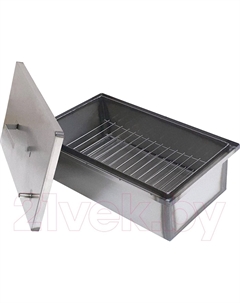 Мангалы, грили, барбекю С гидрозатвором и поддоном 490x290x190мм К2-1.5НГЗ (1.5мм, нержавеющая сталь) Нпо кедр