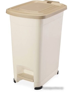 Мусорное ведро Slim EP557 (10 л, слоновая кость/бежевый) Эльфпласт
