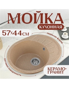 Кухонная мойка Pura (песок) Saniteco