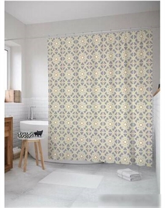 Шторка-занавеска для ванны Структурные цветы sc_23239 Joyarty