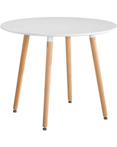 Кухонный стол ST-025 100x74 (белый/дерево) Mio tesoro