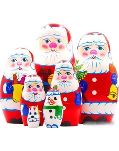 Развивающая игра Брестская Матрешка Для новогоднего декора (набор 7 шт) Брестская фабрика сувениров
