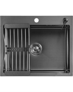 Кухонная мойка 5045 Nano (с сифоном, дозатором и коландером) Saniteco