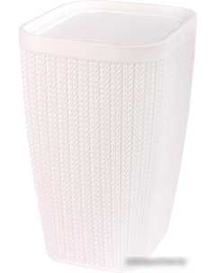 Мусорное ведро Вязаное плетение М7487 10 л (белый) Альтернатива
