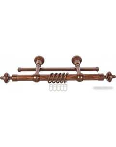 Карниз для штор А D28 металл/пластик (1.4м, орех) Ас форос