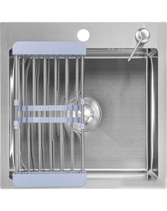 Кухонная мойка 6050 (с сифоном, дозатором и коландером) Saniteco
