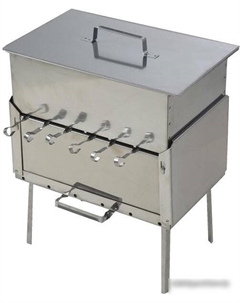 Разборный мангал НП-6 (сталь 0.8 мм) Кедр плюс