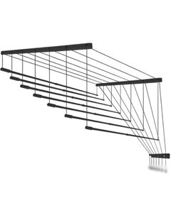 Сушилка для белья Потолочная 5 прутьев Black Style Telescop 100-180 см (алюминий) Comfort alumin