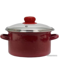 Кастрюля 06-1610С (бордовый) Эмаль