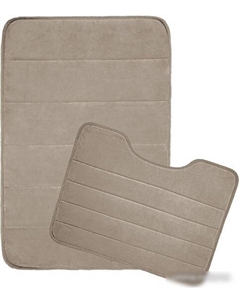 Набор ковриков Велюр 7173 (50x80, 50x50, мокко) Вилина