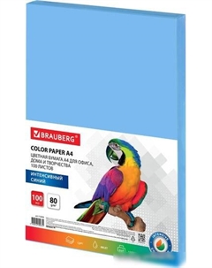 Офисная бумага А4 80 г/м2 100 л 112453 (синий) Brauberg