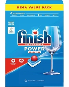 Таблетки для посудомоечной машины All in 1 Powerball Power Essential (120 шт) Finish