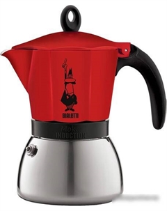 Гейзерная кофеварка Moka Induction (6 порций, красный) Bialetti