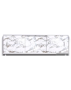 Фронтальный экран под ванну Оптима 170 (черно-белый мрамор) Alavann