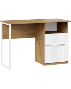 Стол Хилтон тип 1 (дуб крафт золотой/белый матовый) Трия