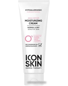 Крем для лица Aqua Repair Увлажняющий гипоаллергенный для нормальной и сухой кожи 75 мл Icon skin