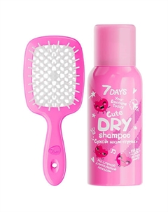Сухой шампунь и расческа, подарочный набор для волос CUTE 100 7days