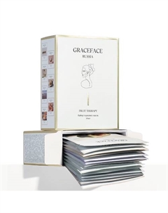 Набор тканевых масок для лица увлажняющих "Фруктовая терапия" 14 шт с экстрактами Grace face